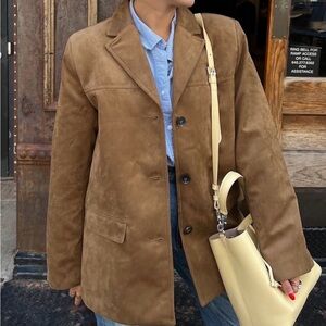 Oversized Tan Women's Blazer